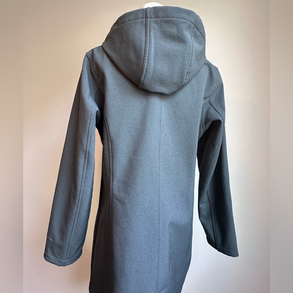 Eddie Bauer ‘Windfoil Elite’ Hooded Fleece Lined Gray Trench Coat | SIZE L - Picture 6 of 11